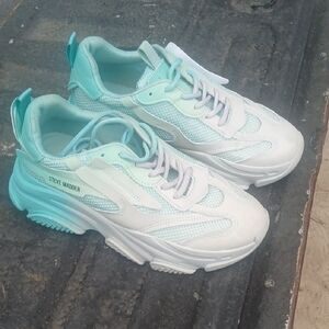 Steve Madden Women's Sneakers in White and Mint Green
